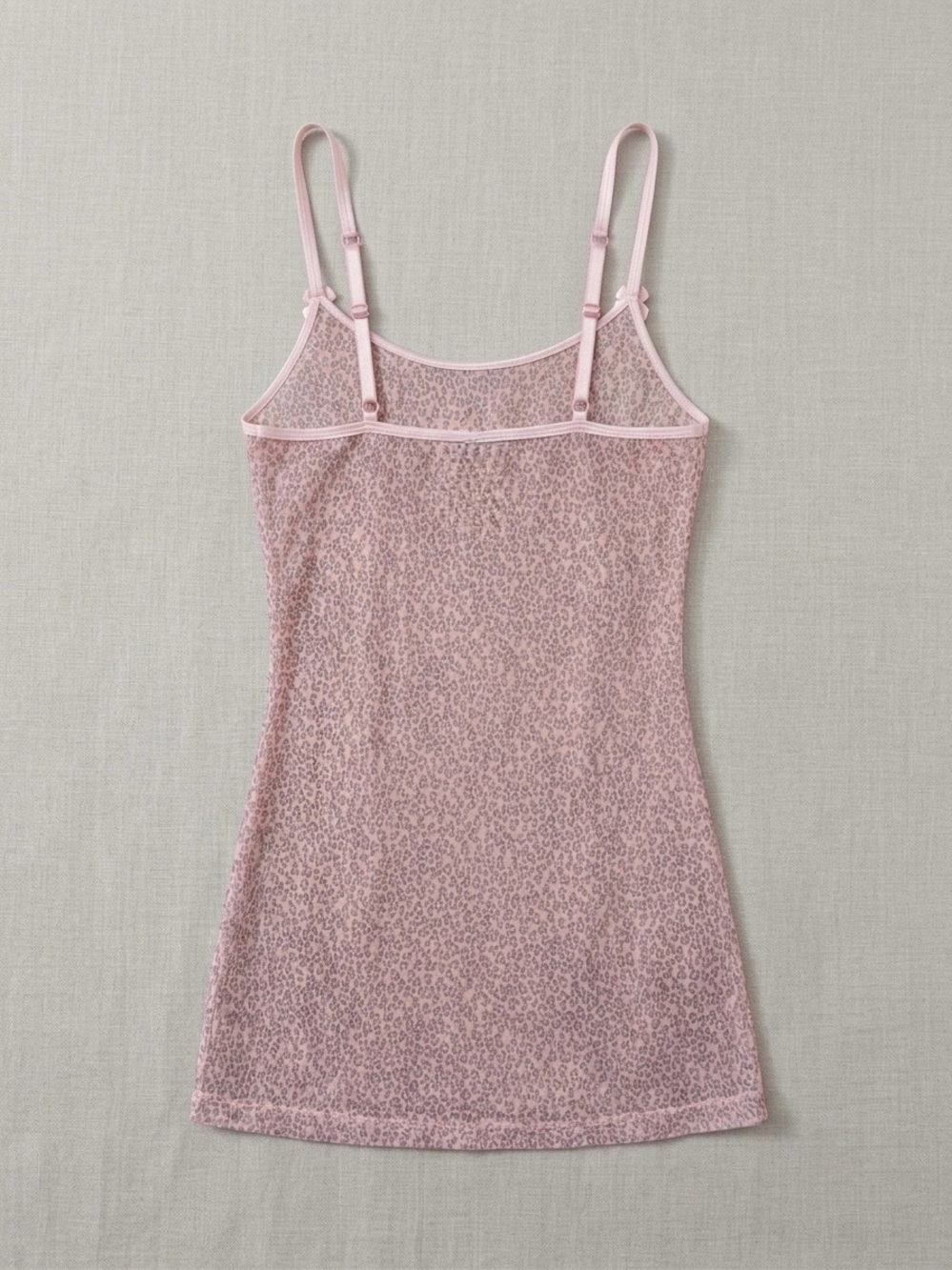 Vintage Y2K La SENZA Pink Leopard-Print Sheer Slip Chemise - Picture 3 of 4